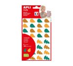 Gommettes feuilles d arbres apli kids pochette de 6 feuilles 384 unités
