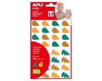 Gommette feuilles d'arbres apli kids pochette de 6       feuilles 384 unites