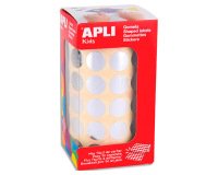 Gommettes rondes metal argent apli kids diametre 15 mm en rouleau