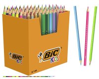 Crayons de couleur bic kids smooth assortis lot de 144    reference 301909
