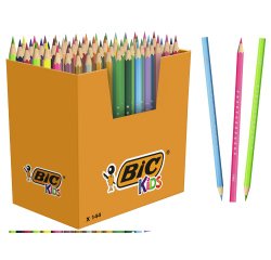 Crayons de couleur bic kids smooth assortis lot de 144    reference 301909