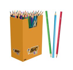 Crayons de couleur bic kids assortis pot de 60 reference  301908