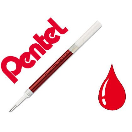 Recharge pentel roller encre gel energel bl57/bl77/bl107 largeur moyenne coloris rouge