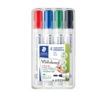 Marqueur staedtler tableau blanc dry safe pointe ogive assortiment 4 unités