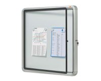 Vitrine d'extérieur nobo h69x75cm fond métal 6f