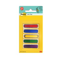 Distributeur post-it index flèche 20f coloris assortis set 5 cartes