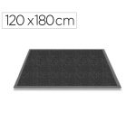 Tapis anti-salissures trafic intense fibres dures grattantes absorbantes semelle pvc 120x180cm coloris gris