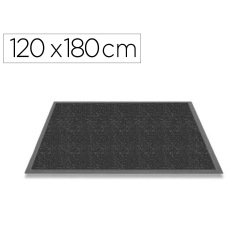 Tapis anti-salissures trafic intense fibres dures grattantes absorbantes semelle pvc 120x180cm coloris gris