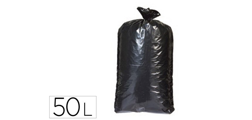 Lot 25 sacs poubelle noir 50l