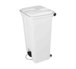 Poubelle container pédale polyéthylène résiste chocs agents chimiques produits entretien 2 roues 90l l500xh790xp400mm