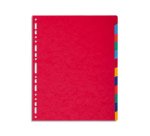 Intercalaires exacompta carte lustrée rigide format a4+ 24,5x29,7cm 12 positions coloris assortis