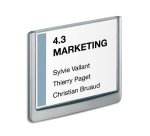 Plaque murale durable click sign a6 paysage cadre profilé plastique haute qualité 14,9x10,5cm coloris gris graphite
