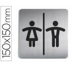 Panneau de porte - Toilettes Homme/Femme - 150 x 150 mm - Gravoply