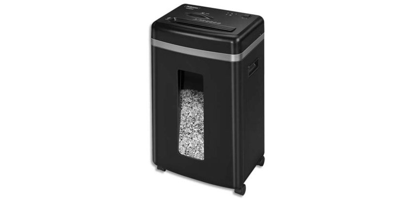 Destructeur fellowes 450 m safesense coupe croisée 2x12mm capacité 9f 22l din p-5