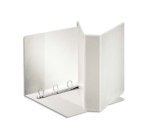 Classeur esselte format a4 maxi 8,6x31,9x30,3cm 4 anneaux diamètre 50mm personnnalisable 3 pochettes coloris blanc