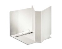 Classeur esselte format a4 maxi 8,6x31,9x30,3cm 4 anneaux diamètre 50mm personnnalisable 3 pochettes coloris blanc