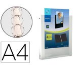 Classeur viquel 4 anneaux ronds 20mm a4+ 265x330mm polypropylène personnalisable dos 30mm coloris blanc