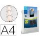 Classeur viquel 4 anneaux ronds 20mm a4+ 265x330mm polypropylène personnalisable dos 30mm coloris blanc