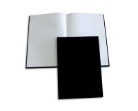 Registre elve folioté couverture toile rigide quadrillage 5x5mm 300p 230x360mm coloris noir
