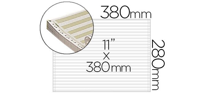 Papier listing 380mmx11' 70g/m2 paquet 2000f