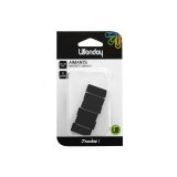 Aimant rectangulaire 25mm coloris noir blister 6 unités