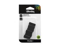 Aimant rectangulaire 25mm coloris noir blister 6 unités