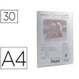 Protège-documents pentel clear a4 30 pochettes transparentes