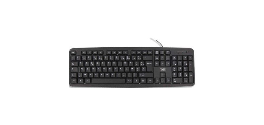 Clavier filaire t'nb streamline connexion usb compatible pc/m ac compact touches confortables
