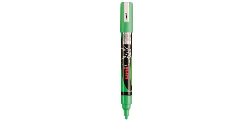 Marqueur uniball craie chalk fin 1.8/2.5mm ideale ardoirse s vitrines résiste pluie couleur lumineuse vert fluo