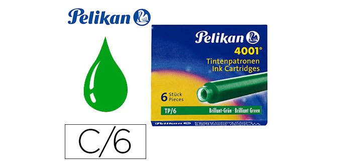 Cartouches d'encre 4001 TP/6, vert foncé