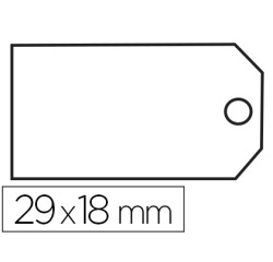 Étiquette à fil apli agipa 18x29mm cartonnette blanche fil blanc coton paquet 200 unités