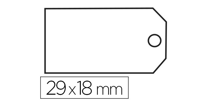 Étiquette à fil apli agipa 18x29mm cartonnette blanche fil blanc coton paquet 200 unités