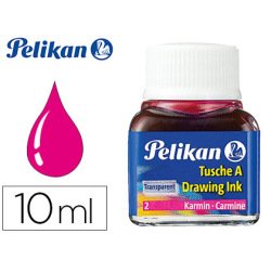 Encre de chine A, 10 ml dans un flacon, rouge carmin