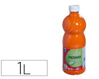 Gouache lefranc bourgeois liquide redimix non toxique fluide couvrante prête à l'emploi orange flacon 1000ml