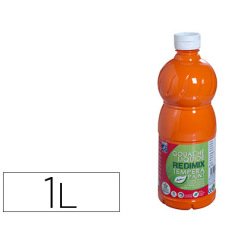 Gouache lefranc bourgeois liquide redimix non toxique fluide couvrante prête à l'emploi orange flacon 1000ml