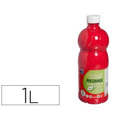 Gouache lefranc bourgeois liquide redimix non toxique fluide couvrante prête à l'emploi rouge primaire flacon 1000ml