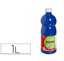 Gouache lefranc bourgeois liquide redimix non toxique fluide couvrante prête à l'emploi bleu outremer flacon 1000ml