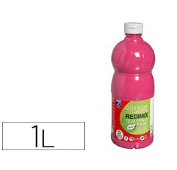 Gouache lefranc bourgeois liquide redimix non toxique fluide couvrante prête à l'emploi rose tyrien flacon 1000ml