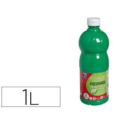 Gouache lefranc bourgeois liquide redimix non toxique fluide couvrante prête à l'emploi vert émeraude flacon 1000ml