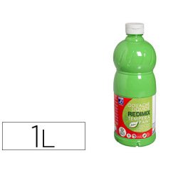 Gouache lefranc bourgeois liquide redimix non toxique fluide couvrante prête à l'emploi vert clair flacon 1000ml