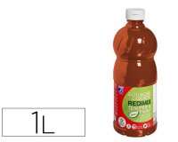 Gouache lefranc bourgeois liquide redimix non toxique fluide couvrante prête à l'emploi terre sienne flacon 1000ml