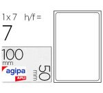Étiquette adhésive apli agipa bureau 50x100mm pochette 7 unités