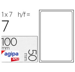Étiquette adhésive apli agipa bureau 50x100mm pochette 7 unités