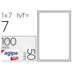 Étiquette adhésive apli agipa bureau 50x100mm pochette 7 unités