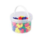 Jeu ourson à trier seau rangement contient 96 oursons 3 tailles 3 poids 4 coloris