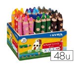 Crayon couleur lyra groove triple 3en1 10mm coffret école 48 unités