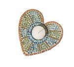 Atelier mosaïque culture club bougeoirs forme coeur 1 kit