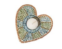 Atelier mosaïque culture club bougeoirs forme coeur 1 kit