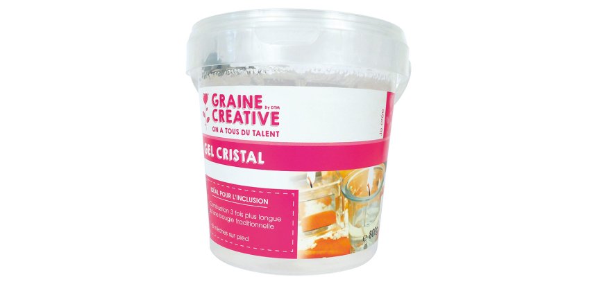 Gel cristal graine creative pour bougies incolore pot 800g