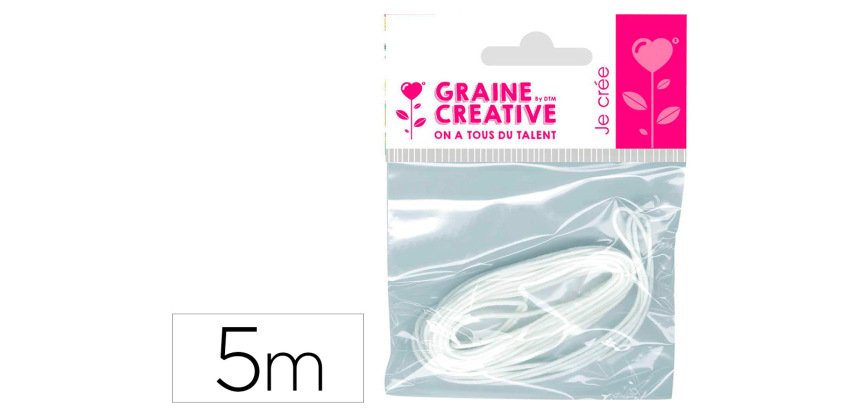 Mèche pour bougies graine créative 5m coton coloris blanc